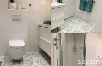 Relaxing and calming space in bathroom